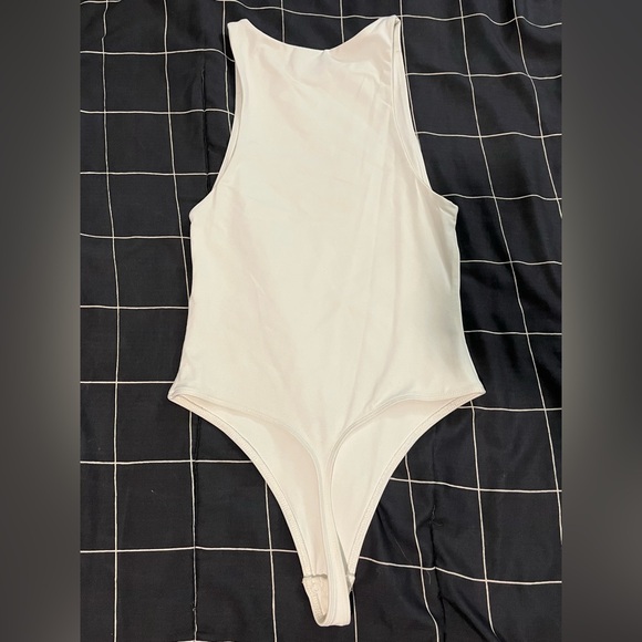 Soft White Double-lined Bodysuit - Picture 3 of 5